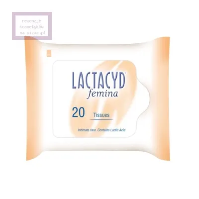 Lactacyd Femina, Chusteczki do higieny intymnej (stara wersja)