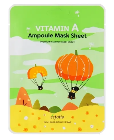 Esfolio Vitamin A Ampoule Mask Sheet (Odświeżająca maseczka w płachcie z ekstraktem z dyni)