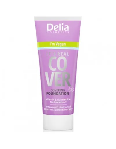 Delia It's Real Cover, Covering Foundation (Wegański podkład kryjący)