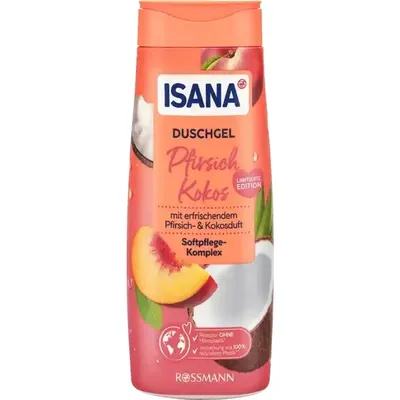 Isana Peach & Coconut, Shower Gel (Brzoskwinia i Kokos, Żel pod prysznic)