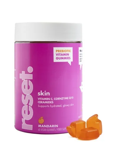Reset Skin, Prebiotic Vitamin Gummies (Skóra, Suplement diety w żelkach)