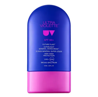 Ultra Violette Future Fluid, Superlight Mineral Sunscreen SPF 50+ (Cynkowy lekki fluid z filtrem SPF 50+)