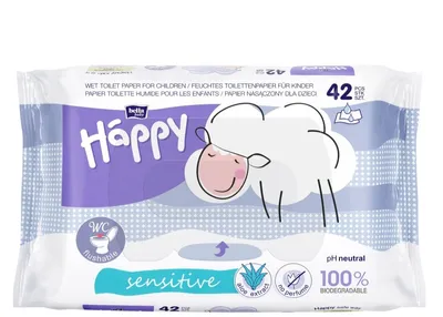 Bella Baby Happy, Sensitive, Papier nasączony dla dzieci