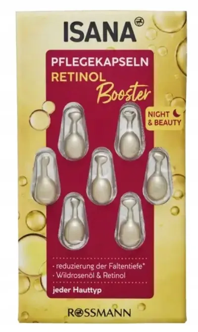 Isana Night & Beauty Pflegekapseln (Kapsułki z retinolem do twarzy)