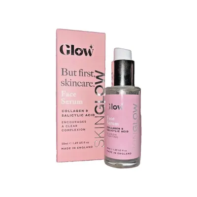 Glow Skin Glow, Collagen & Salicylic Acid, Face Serum (Rozświetlające serum do twarzy z kolagenem i kwasem salicylowym)