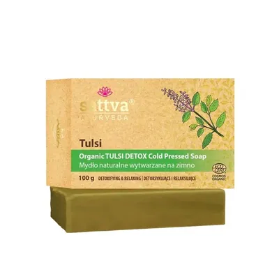 Sattva Ayurveda Tulsi, Organiczne mydło wytwarzane na zimno