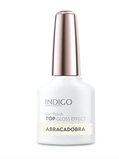 Indigo Nails Lab Gloss Effect Gel Polish Top (Top hybrydowy z drobinkami)