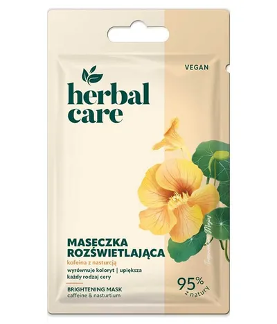 Herbal Care Maseczka rozświetlająca z kofeiną i nasturcją