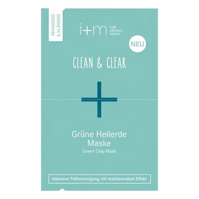 i+m Naturkosmetik Berlin Clean & Clear, Green Clay Mask (Maseczka do twarzy z zieloną glinką)