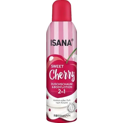 Isana Sweet Cherry, 2 in1 Shower Foam (Pianka do mycia ciała i balsam pod prysznic 2w1)