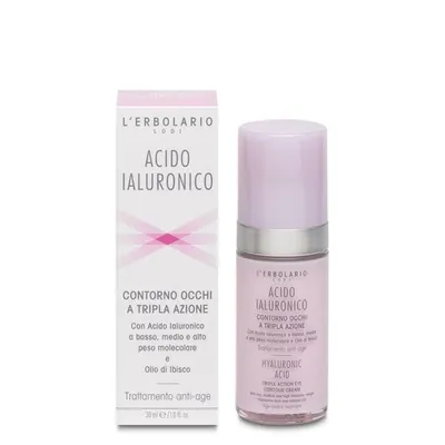 L'Erbolario Acido Ialuronice, Triple Eye Cream (Potrójnie działający krem pod oczy)