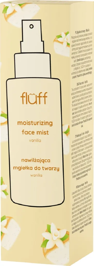 Fluff Wanilia, Nawilżająca mgiełka do twarzy