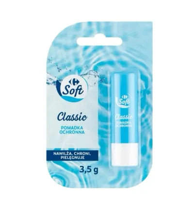 Carrefour Soft, Classic, Pielęgnująca pomadka do ust