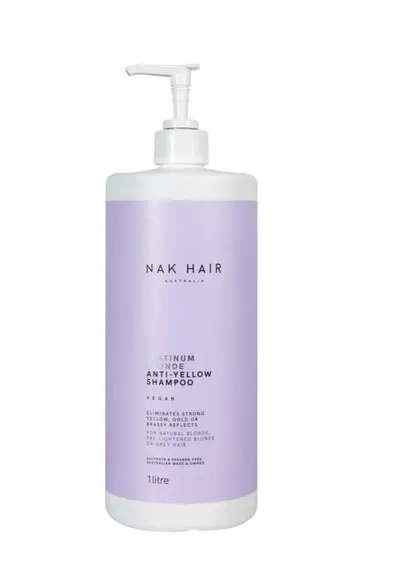 Nak Hair Platinum Blonde, Anti-Yellow Shampoo (Mocno tonujący szampon do włosów blond)