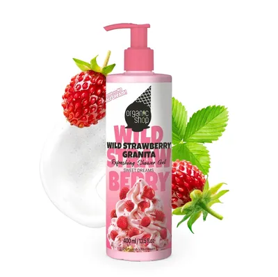 Organic Shop Sweet Dreams, Wild Strawberry Granita, Refreshing Shower Gel (Poziomkowa granita, Odświeżający żel pod prysznic)