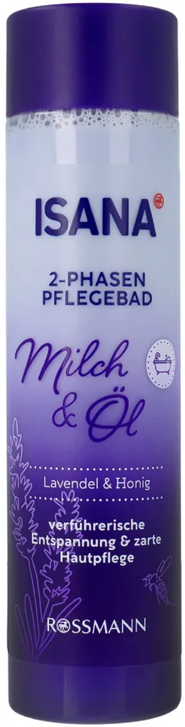Isana Milk & Oil, Bubble Bath (Kwiaty Lawendy i Miód, Płyn do kąpieli)