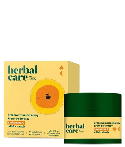 Herbal Care My Honey, Miód + Akacja, Przeciwzmarszczkowy krem do twarzy z witaminą C