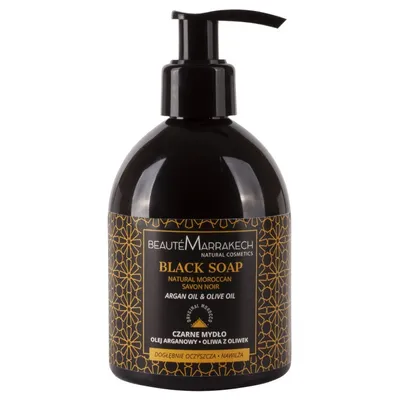 Beaute Marrakech Savon Noir Maroccan Black Soap with Argan Oil (Naturalne czarne mydło w płynie z olejem arganowym)