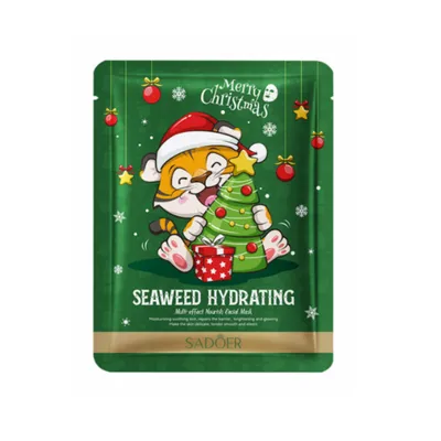 Sadoer Merry Christmas, Seaweed Hydrating, Multi-effect Nourish facial Mask (Maseczka do twarzy w płachcie z wyciągiem z alg)