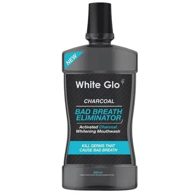 White Glo Charcoal, Bad Breath Eliminator (Płyn do płukania jamy ustnej z aktywnym węglem)