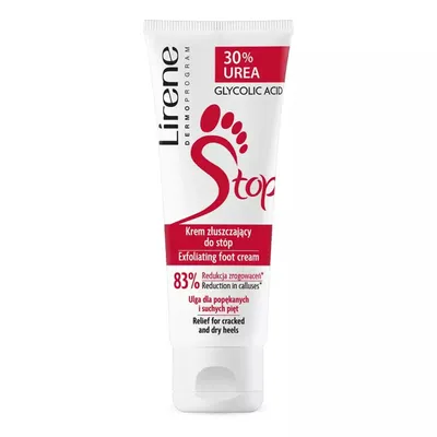 Lirene Dermoprogram 30% Urea & Glycolic Acid, Exfoliating Foot Cream (Złuszczający krem do stóp)