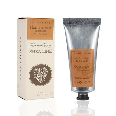 Soap & Friends Shea Line, Krem do rąk z 20% masła shea `Czekolada z pomarańczą`
