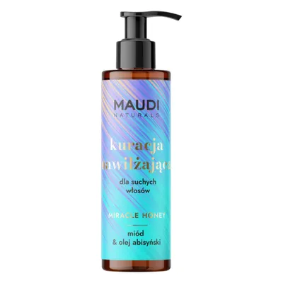 Maudi Naturals Miracle Honey, Miód i olej abisyński, Kuracja nawilżająca dla suchych włosów