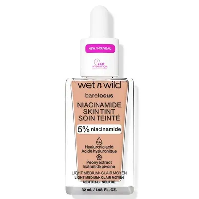 Wet n Wild Bare Focus, Niacinamide Skin Tint (Lekki krem tonujący z niacymidem)