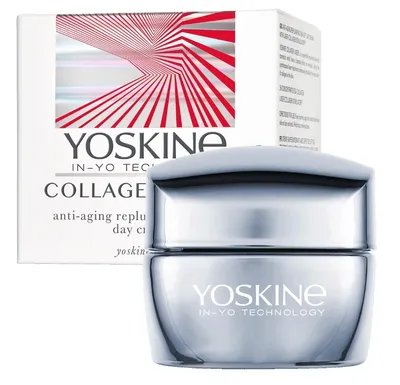 Yoskine Collagen Laser, Anti-Age Replumping Day Face Cream (Wypełniająco-liftingujący krem do twarzy na dzień)