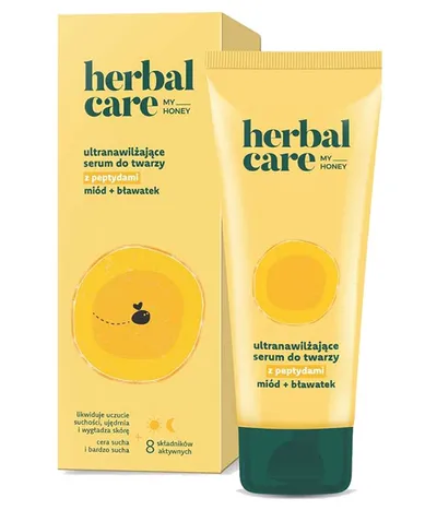 Herbal Care My Honey, Miód + Bławatek, Ultranawilżające serum do twarzy z peptydami