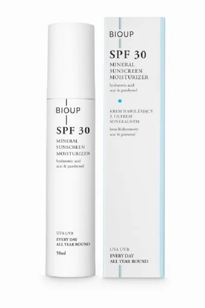 Bioup Mineral Sunscreen Moisturizer SPF30 (Krem nawilżający z filtrem mineralnym  SPF30)