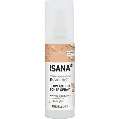 Isana Love Your Skin, Glow Anti-Ox Toner Spray (Tonik antyoksydacyjny w sprayu)