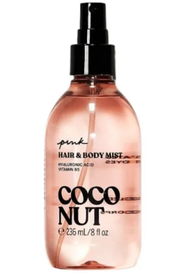 Victoria's Secret Pink, Coconut Hair & Body Mist (Kokos, Mgiełka do ciała i włosów)