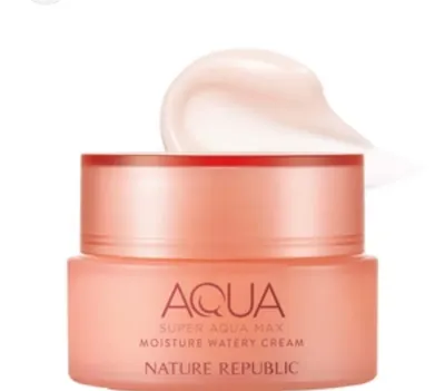 Nature Republic Aqua, Super Aqua Max, Moisture Watery Cream (Nawilżający krem do twarzy)