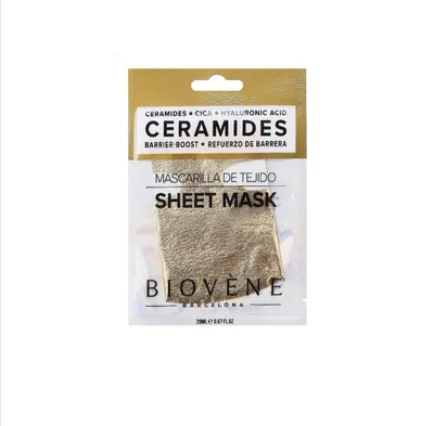 Biovene Barcelona Ceramides Barrier Boost Glam Sheet Mask (Ceramidowa maska do twarzy w płachcie)