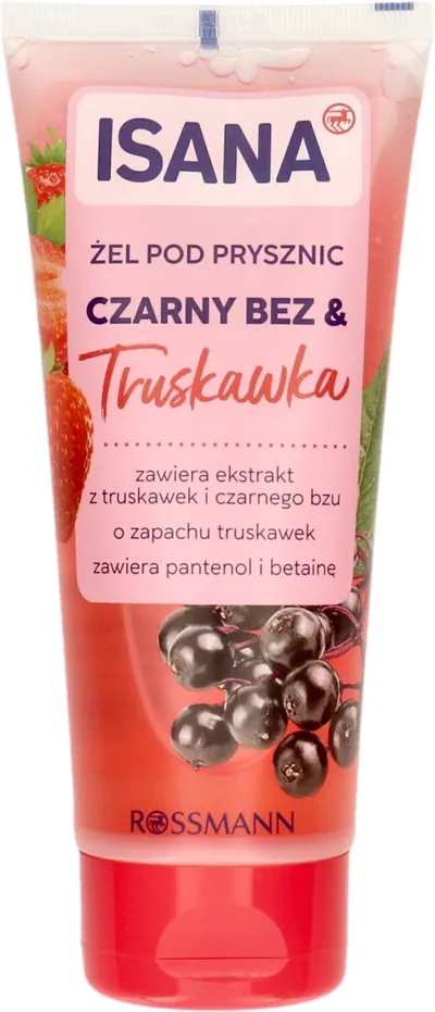 Isana Czarny bez & truskawka, Żel pod prysznic
