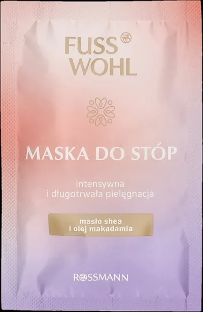 Fusswohl Masło Shea i Olej Makadamia, Maska do stóp (nowa wersja)