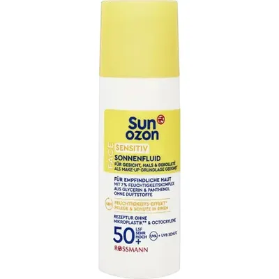 SunOzon Face, Sensitiv Sun Fluid SPF50+ (Fluid przeciwsłoneczny do skóry wrażliwej SPF50+)