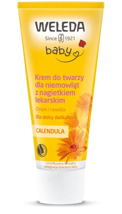 Weleda Baby, Krem do twarzy z nagietkiem lekarskim dla dzieci i niemowląt