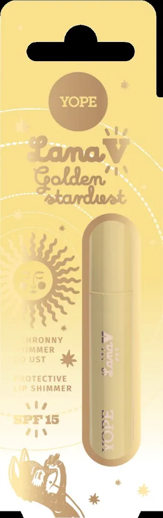 Yope Lana V, Golden Stardust, Ochronny balsam do ust SPF15