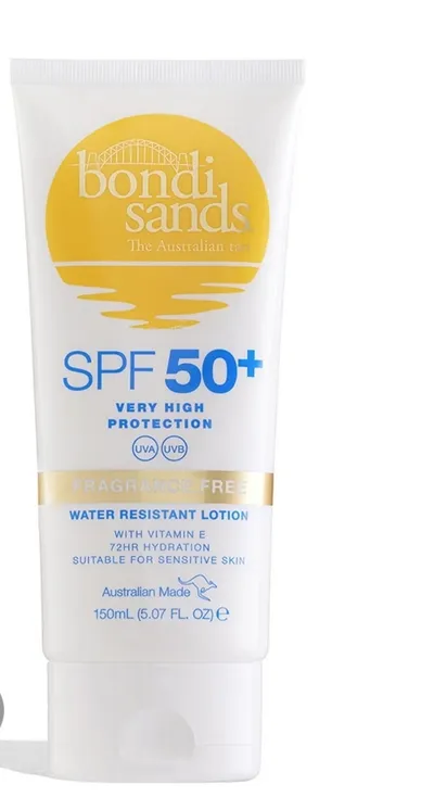 Bondi Sands Fragrance Free Water Resistant Lotion SPF50+ (Wodoodporny balsam przeciwsłoneczny SPF50+)