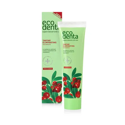 Ecodenta Tartar Eliminating Toothpaste (Pasta do zębów z ekstraktem żurawinowym i bioaktywnym węglem)