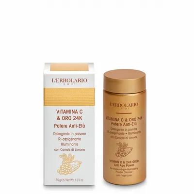 L'Erbolario Vitamina C & Oro 24K, Face Wash Powder (Puder do oczyszczania twarzy)