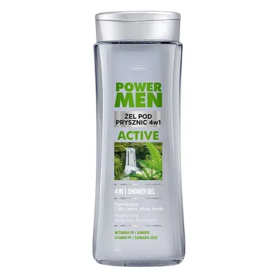 Joanna Power Men, Active, Żel pod prysznic 4w1