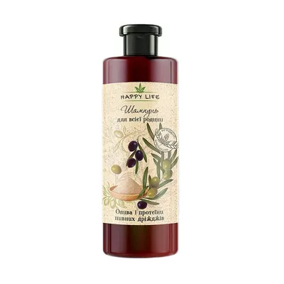 Happy Life Olive Oil And Yeast Proteins Shampoo (Szampon z oliwą z oliwek i proteinami drożdzy)