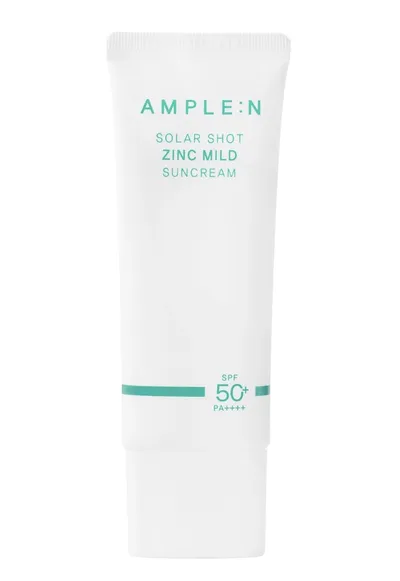Ample:N Solar Shot, Zinc Mild Suncream SPF50+ PA++++ (Kojący krem do twarzy SPF50+PA++++)
