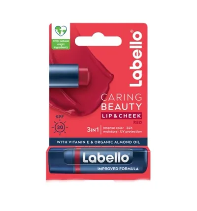 Labello Caring Beauty, Lip &Cheek 3 in 1 Balm (Koloryzujący balsam do ust i policzków)