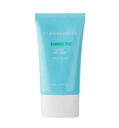 Bring Green Bamboo Hyalu Hydrating Cream SPF50+PA++++ (Przeciwsłoneczny krem do twarzy z sokiem z bambusa SPF50+PA++++)