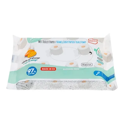 Akuku Nawilżany papier toaletowy o zapachu mango