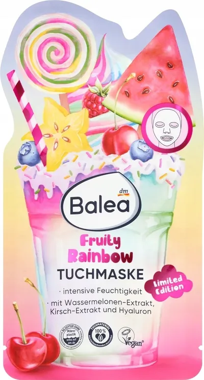 Balea Fruity Rainbow, Face Sheet Mask (Maska w płachcie)